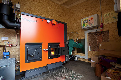 Commercial biomass boiler