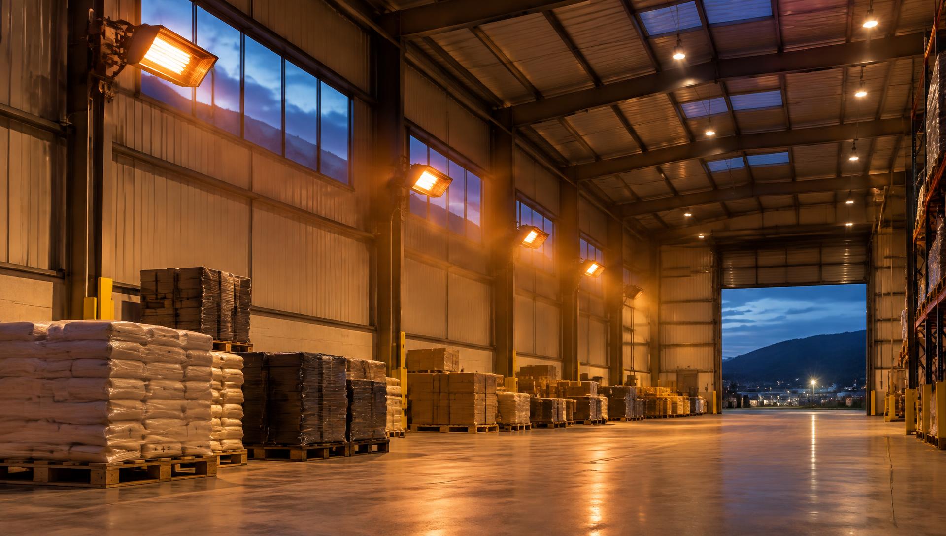 Industrial warehouse heating